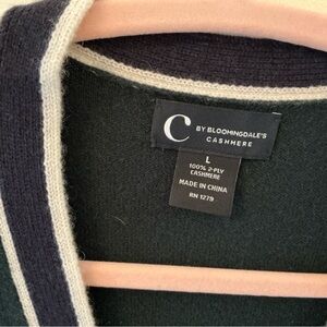 Bloomingdale's Dark Green Cashmere Cardigan Sweater